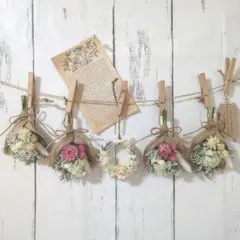 ドライフラワーガーランド　ガーランド　ミニガーランド　スワッグ