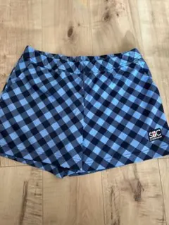 セントクリストファー テニス　青とネイビーチェック柄　M レディース