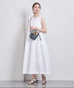 2023 UNITED ARROWS AIRY ジャカードティアード ワンピース