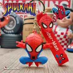 スパイダーマン ストラップ付キーホルダー キーチェーン アメリカン雑貨のサムネイル