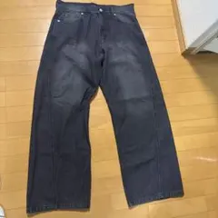 ROOT THREE ブラックデニム ワイドパンツのサムネイル