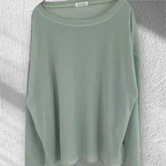 アプレジュールミニョン　シアーシャツカットソートップス長袖　LL　XL　ミントのサムネイル
