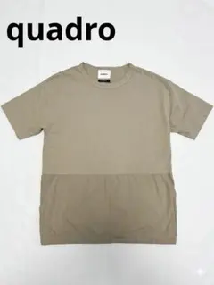 quadro クアドロ 切り替え 2ポケット Tシャツ ベージュ メンズLのサムネイル