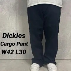 ディッキーズ カーゴパンツ ブラックチノパン ワーク 古着 W42 L30