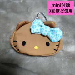 【中古】mini付録 ヒョウ柄 ハローキティ ポーチ チャーム