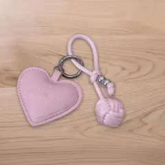 キーホルダー ハート 大人かわいい バッグチャーム ナチュラル 韓国 ピンク