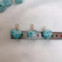 ドミニカ産 ハート型ラリマー ペンダントトップ