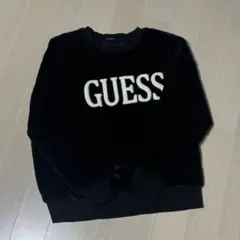 GUESS ゲス フリース スウェット ボア センターロゴ ブラックのサムネイル