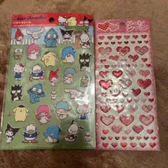 サンリオシールとハートのシールセット