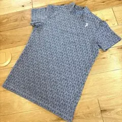 PEARLY GATESパーリーゲイツ★かわいい総ロゴ モックネックシャツ★0