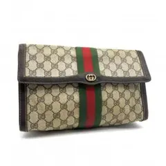 GUCCI グッチ GGスプリーム シェリーライン クラッチバッグ