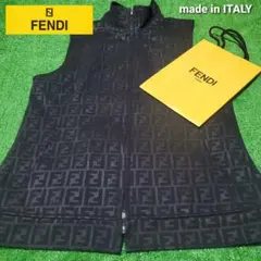 美品　レア　ヴィンテージ  FENDI jeans ズッカ柄　ベスト　ジレ FENDI フェンディ ズッカ柄 ベスト ジレ リバーシブル｜Yahoo!フリマ