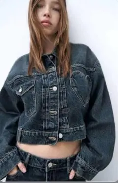 ZARA ハートポケットデニムジャケット