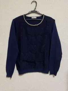 earth music&ecology ネイビー セーター