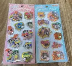 パワーパフガールズ・トムとジェリー スパンコールパーティーシール　2枚セット
