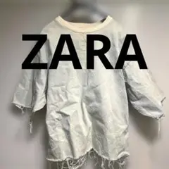 ZARA カットオフデニムプルオーバー