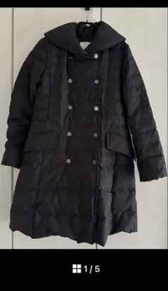 自由区　ロングダウンコート（ネイビー系）