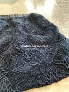 LOUIS VUITTON 立体モノグラムレース 柔らか伸縮ミニスカート