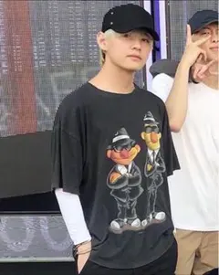 セサミストリート ヴィンテージアート Tシャツ グレー M BTS JIN