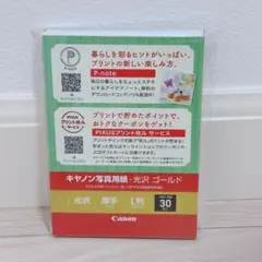 キャノン写真用紙 光沢ゴールド 厚手 L判30枚