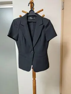 夏用　ブラック レディーススーツ　7号