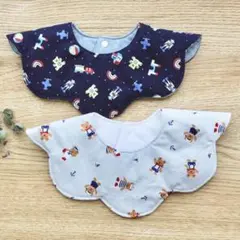 ☆SALE☆ハンドメイド 花びらスタイ 2枚セット カラフル もくもく