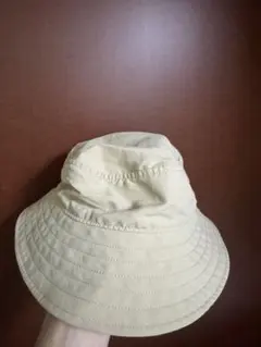 クリーム色 バケットハット 日よけ付き
