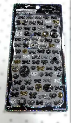 正規品 ジュエルプチドロップ 黒 リボンボンボンドロップシール カミオジャパン