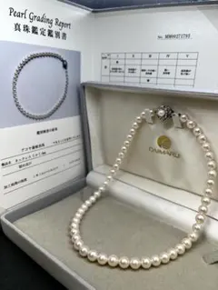 新品】K18あこや真珠☆2WAY ステーションネックレス 約6.5㎜-7.5 