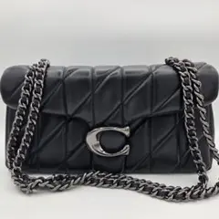 COACH コーチ cp150 タビー ショルダー26 黒　Cマークシルバー色
