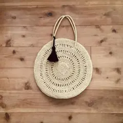 MAISON N.H PARIS サークルバッグ ナチュラル　37cm