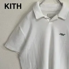美品 KITH キス ホワイト ポロシャツ ワンポイントロゴのサムネイル