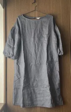 studioCLIP リネンワンピース(チャコールグレー)