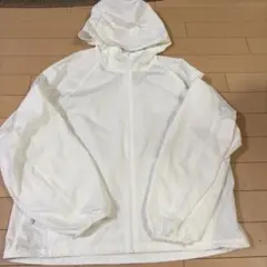 UNIQLO フード付きウィンドブレーカー M ホワイト