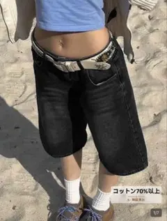 SHEIN ブラックハーフパンツ