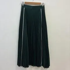 ports 1961ダークグリーン プリーツロングスカート