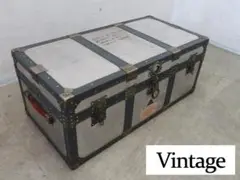 ヴィンテージ□アルミ□アンティーク□船用トランクケース□収納箱