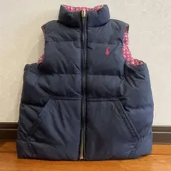 Ralph Lauren ネイビー ダウンベスト 4/4T 110 リバーシブル