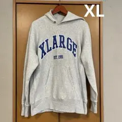 X-LARGE champion コラボパーカーXL 肉厚裏ボア　着用回数少なめ