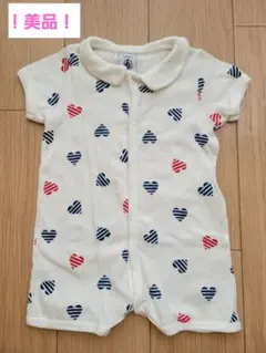 PETIT BATEAU ハート柄 ロンパース 3m/60cmのサムネイル