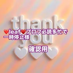 ❤leaf♥️プロフ必読多忙で一時停止様　確認用