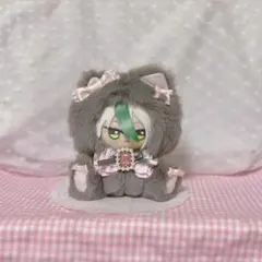 ハンドメイド 着ぐるみ おすわりぬい服 推し活 灰色 桃色 d602