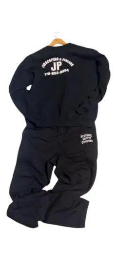 MVsports✖︎HERSCHELスウェットセットアップ　ブラック　起毛