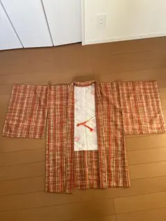 オレンジ系チェック柄 羽織