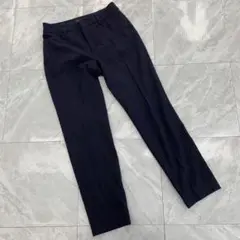 Indivi テーパードパンツ ネイビー ウエストゴム 36サイズ シンプル