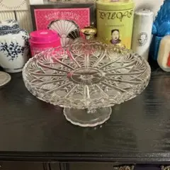 クリスタルガラス コンポート皿 脚付き デザートボウル - メルカリ