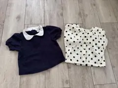 プティマイン　トップス 2点セット　サイズ90 １点新品
