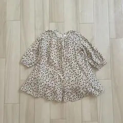 ZARA 花柄ワンピース ベージュ系 92