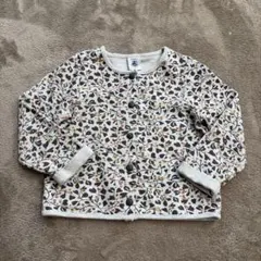 美品　プチバトー　花柄　カーディガン　綿100%
