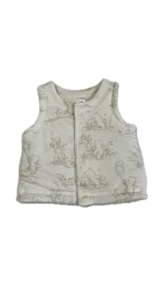 動物柄クリーム色ベビーベスト